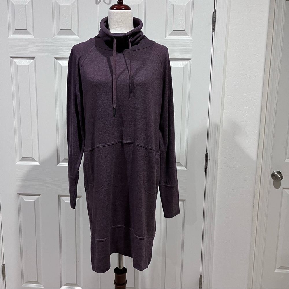 Prana Ellis Turtleneck Knit Dress Purple Sz L